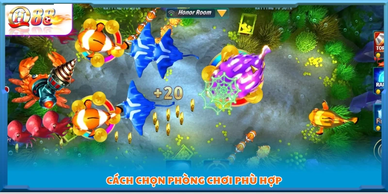 Hướng dẫn chọn phòng bắn cá Mega Fishing QH88 